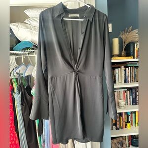 Abercrombie & Fitch Charcoal Button-Up Dress